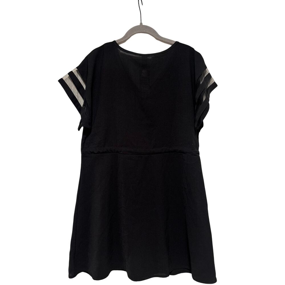 BMJL Women's Black A-Line Mini Dress Sheer Mesh Sleeve Size M NWT - Picture 7 of 7